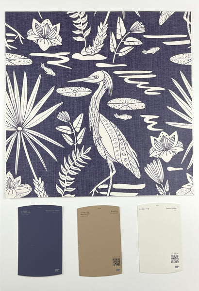 Wallpaper Spotlight: Lowcountry Egret, Navy