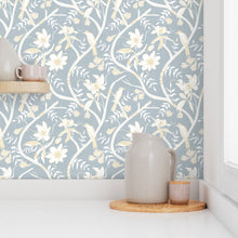 Load image into Gallery viewer, Wallpaper Sample- Yellow Billed Cuckoo, Medium, Light Blue