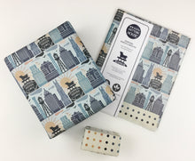 Load image into Gallery viewer, Eco Giftwrap, Durham, NC. Set of 3 sheets, 21.5x34 inches each.