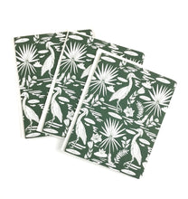 Load image into Gallery viewer, Low Country Egret, Moss Green- Notecard, Set of 3