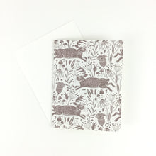 Load image into Gallery viewer, Linocut Cottontails, Mixed Colors- Notecard, Set of 3