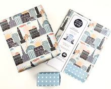 Load image into Gallery viewer, Eco Giftwrap, Chapel Hill, NC. Set of 3 sheets, 21.5x34 inches each.