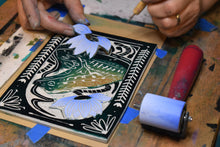 Load image into Gallery viewer, Southern Leopard Frog, Full Color Mini Block Print