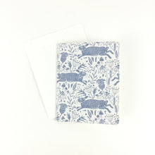 Load image into Gallery viewer, Linocut Cottontails, Mixed Colors- Notecard, Set of 3