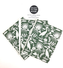 Load image into Gallery viewer, Low Country Egret, Moss Green- Notecard, Set of 3