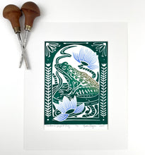 Load image into Gallery viewer, Southern Leopard Frog, Full Color Mini Block Print