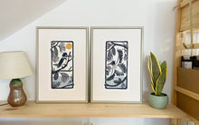 Load image into Gallery viewer, The Kingfisher's Perch- Gradient Edition. Hand pulled with 13x19 mat