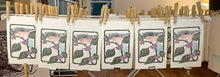 Load image into Gallery viewer, PREORDERS ONLY Titmouse and Beautyberry Mini Block Print with 8x10 matboard, Limited Edition of 90