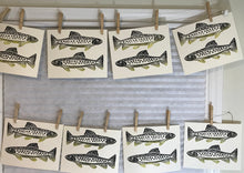 Load image into Gallery viewer, Brook Trout,  Limited Edition block print 8x10 original wall art fly fishing gift