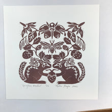 Load image into Gallery viewer, Spring Meadow, Old Growth Brown, Hand Pulled Block with 12X12 mat