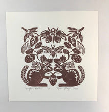 Load image into Gallery viewer, Spring Meadow, Old Growth Brown, Hand Pulled Block with 12X12 mat