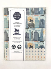 Load image into Gallery viewer, Eco Giftwrap, Durham, NC. Set of 3 sheets, 21.5x34 inches each.