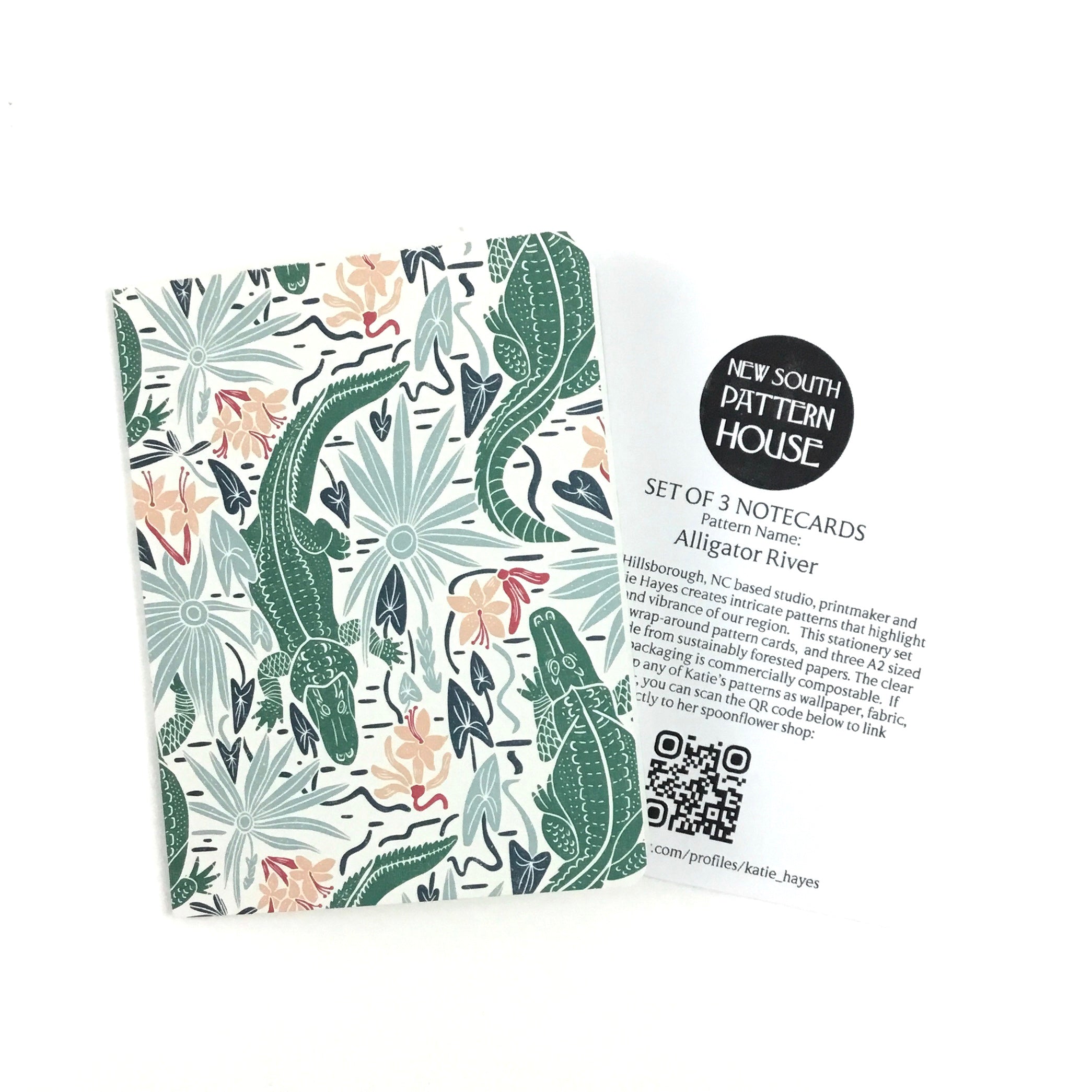 Alligator River, Light- Notecard, Set of 3