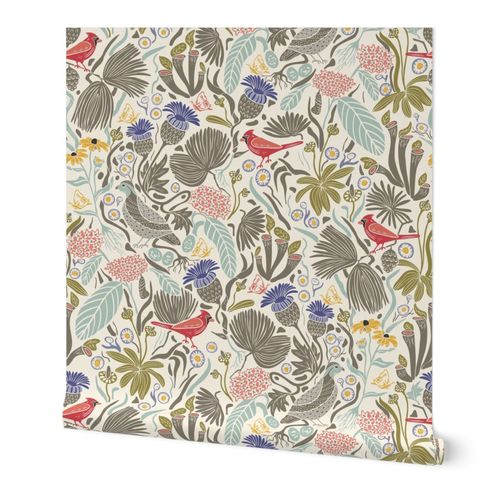 Wallpaper Sample- Peck and Plume, Large, Light