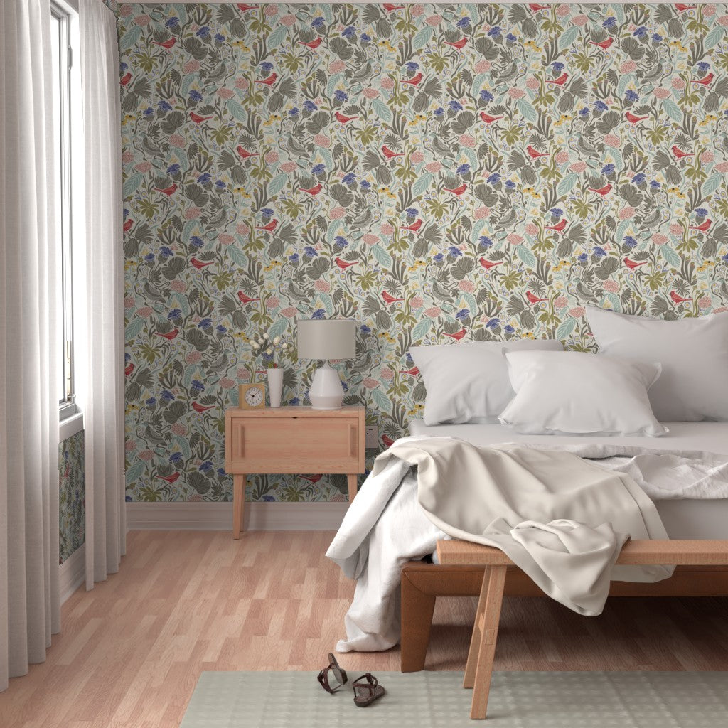 Wallpaper Sample- Peck and Plume, Large, Light