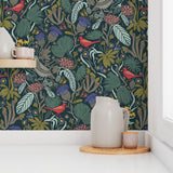 Wallpaper Sample- Peck and Plume, Large, Blue