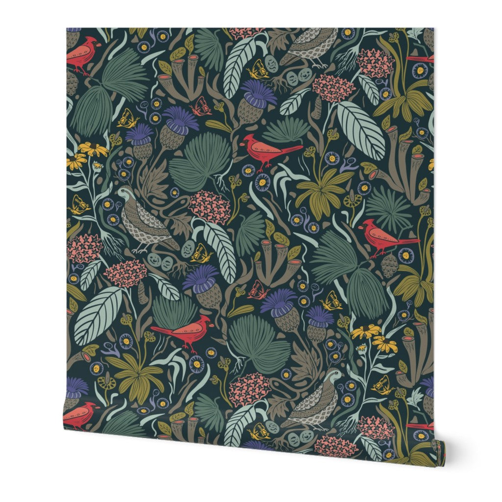 Wallpaper Sample- Peck and Plume, Large, Blue