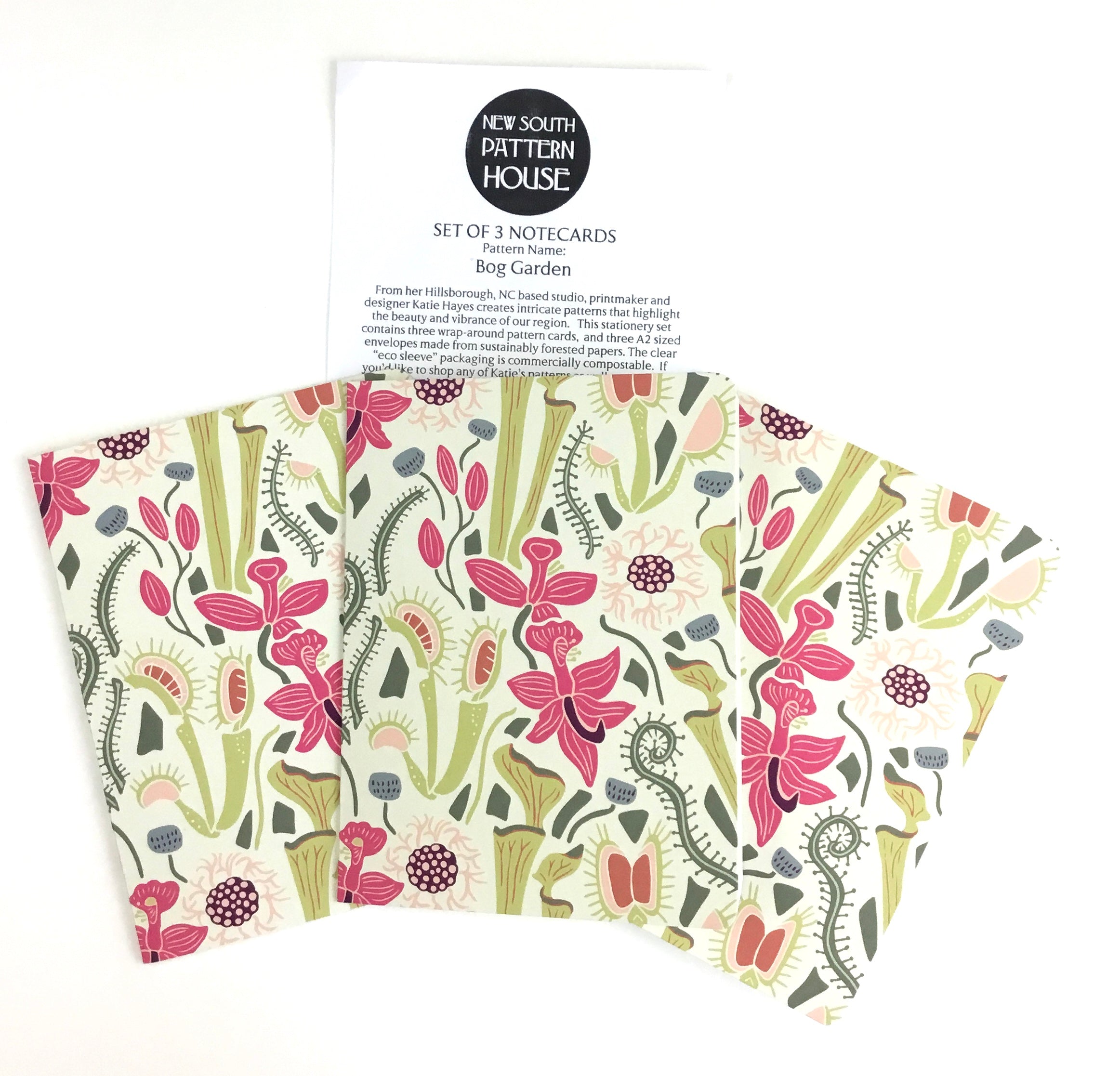 Bog Garden, Light- Notecard, Set of 3