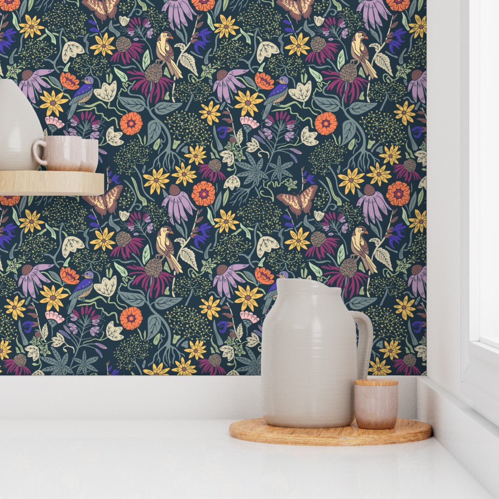 Wallpaper Sample- Golden Summer, Small, Dark