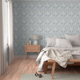 Wallpaper Sample- Yellow Billed Cuckoo, Medium, Light Blue