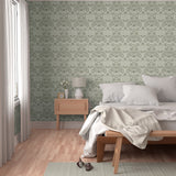 Wallpaper Sample- The Pollinators, Medium, Dark Sage