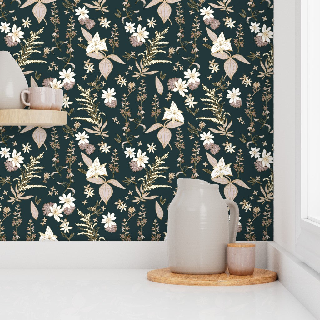 Wallpaper Sample- Balsam Meadow, Pale Morning Colorway