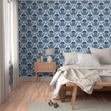 Wallpaper Sample- Thistle, Medium, Classic Blue