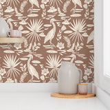 Wallpaper Sample- Low Country Egret, Clay