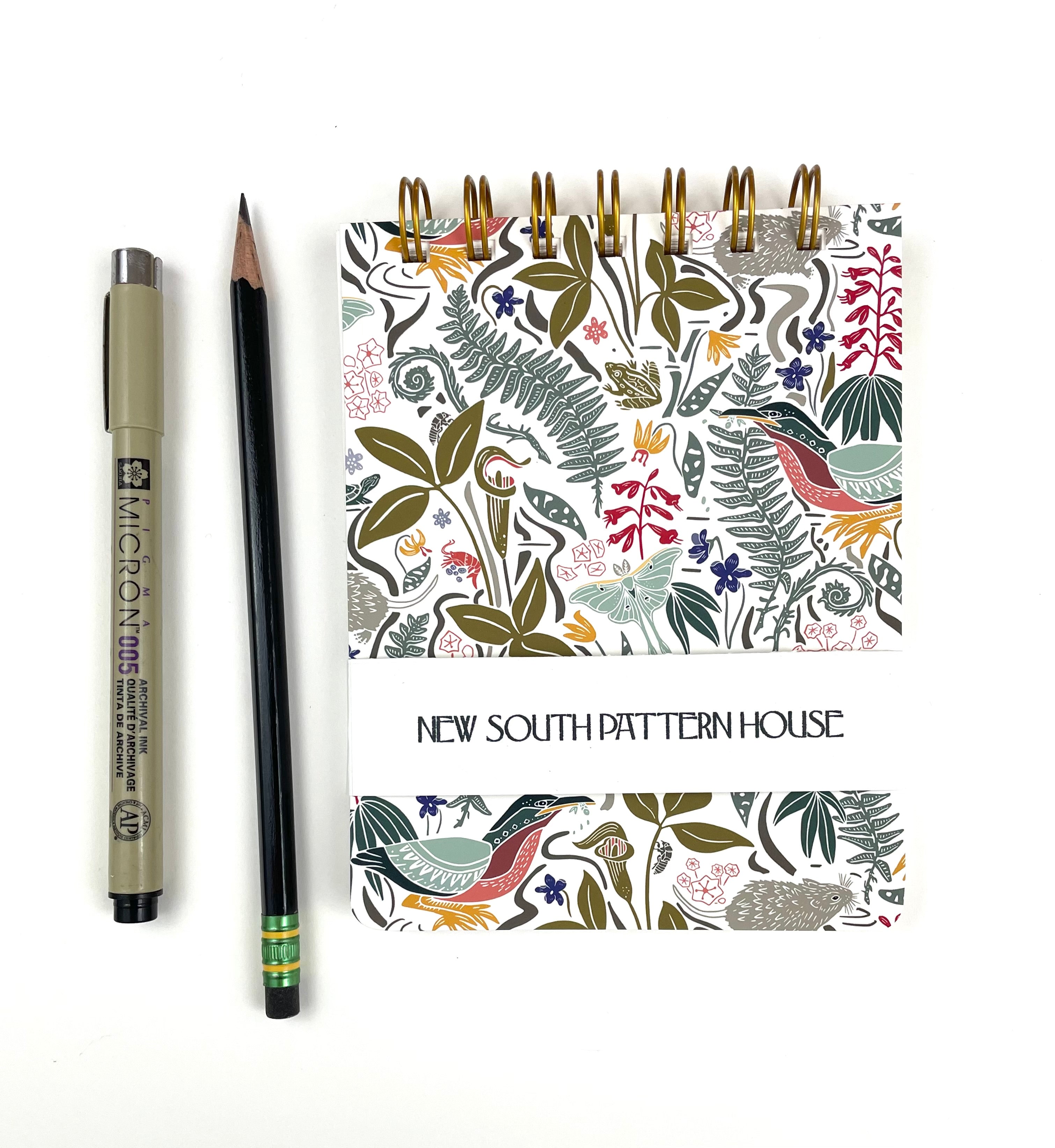 Handmade A2 sized mini journal- Eno River, Light