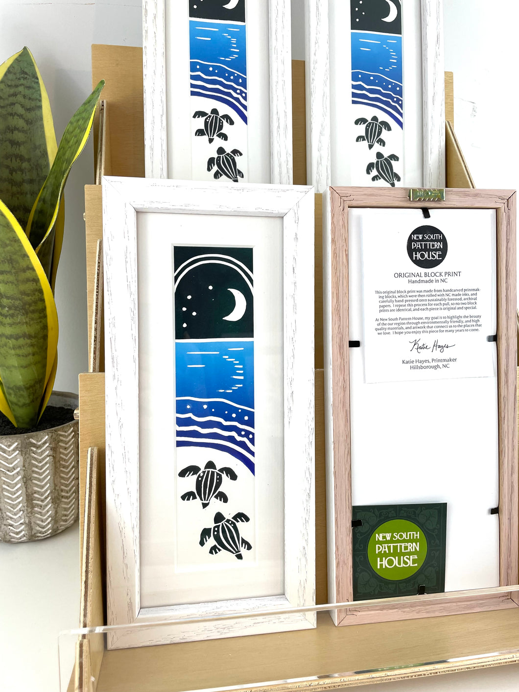 Turtle Moon Bookmark, Framed- Pre-Orders