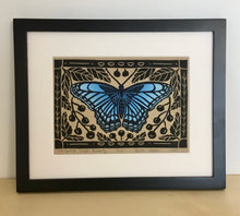 Load image into Gallery viewer, Red Spotted Purple Butterfly, Mini Block Print, Kraft, Limited Edition, pollinator art
