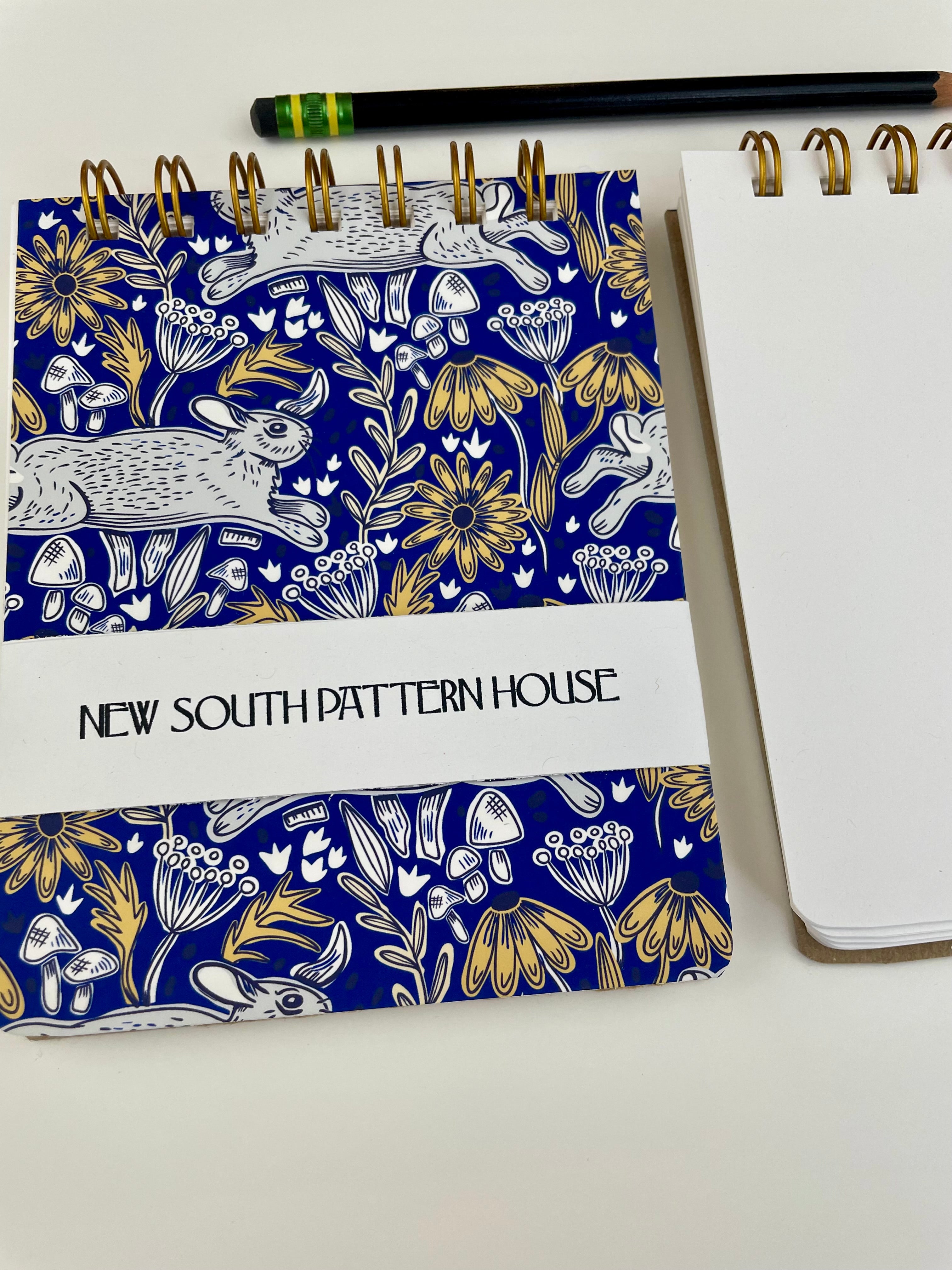 Handmade A2 sized mini journal- Eastern Cottontail