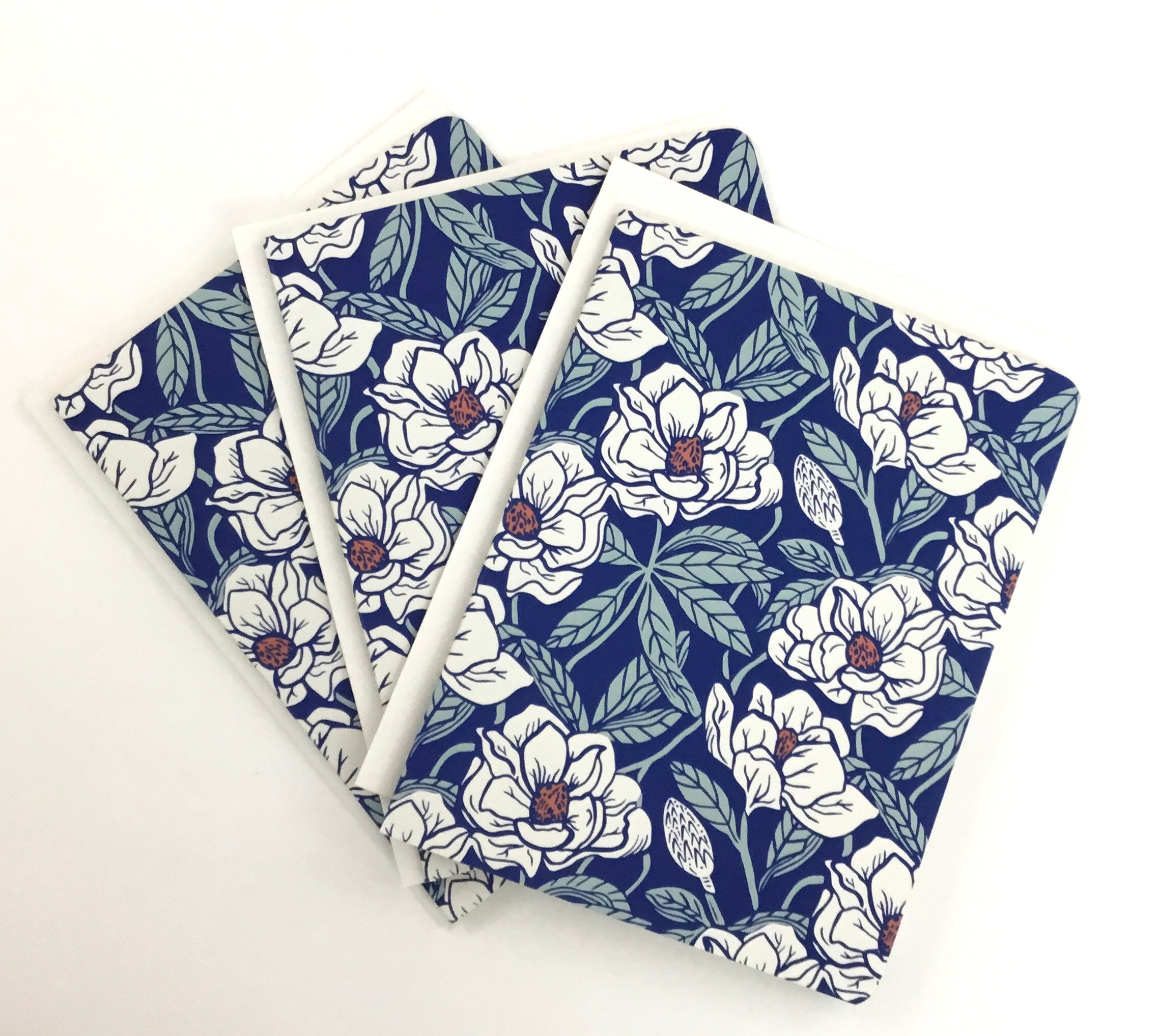 Block Print Magnolia - Notecard, Set of 3