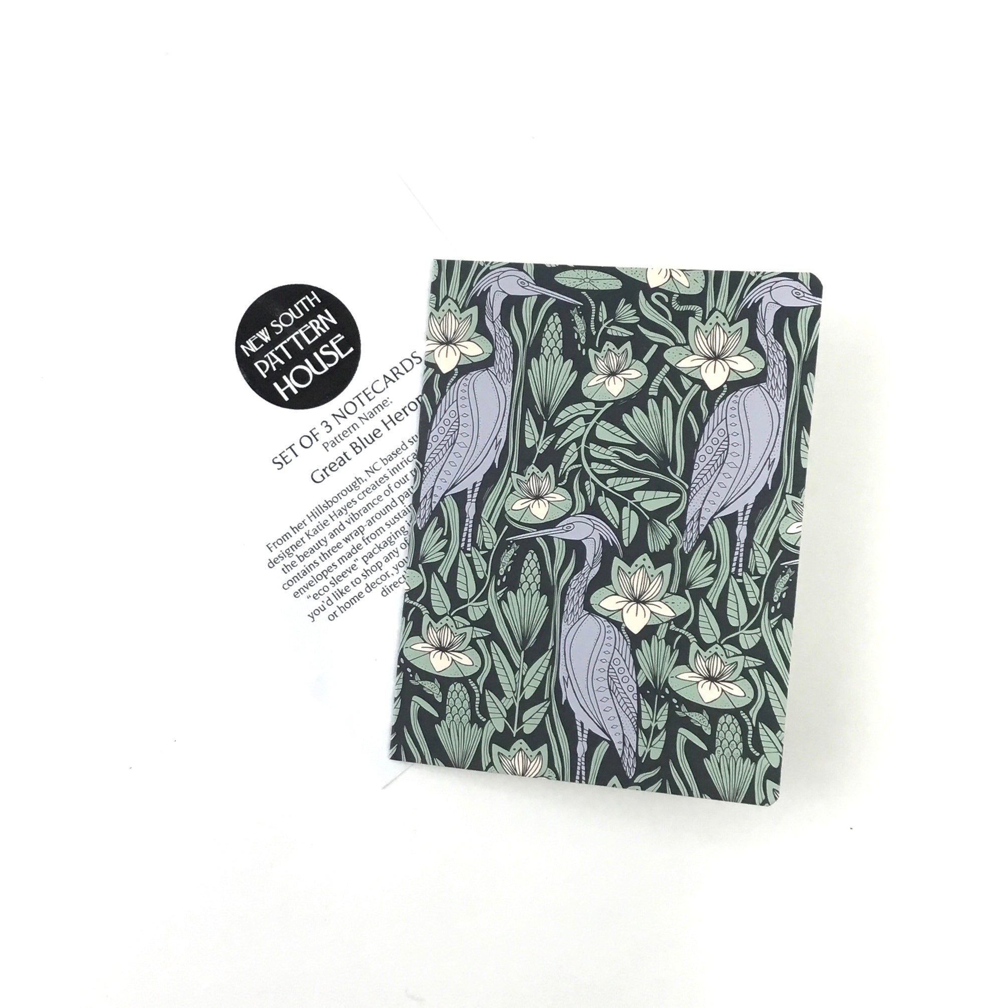 Great Blue Heron- Notecard, Set of 3