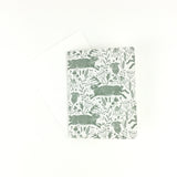 Linocut Cottontails, Mixed Colors- Notecard, Set of 3