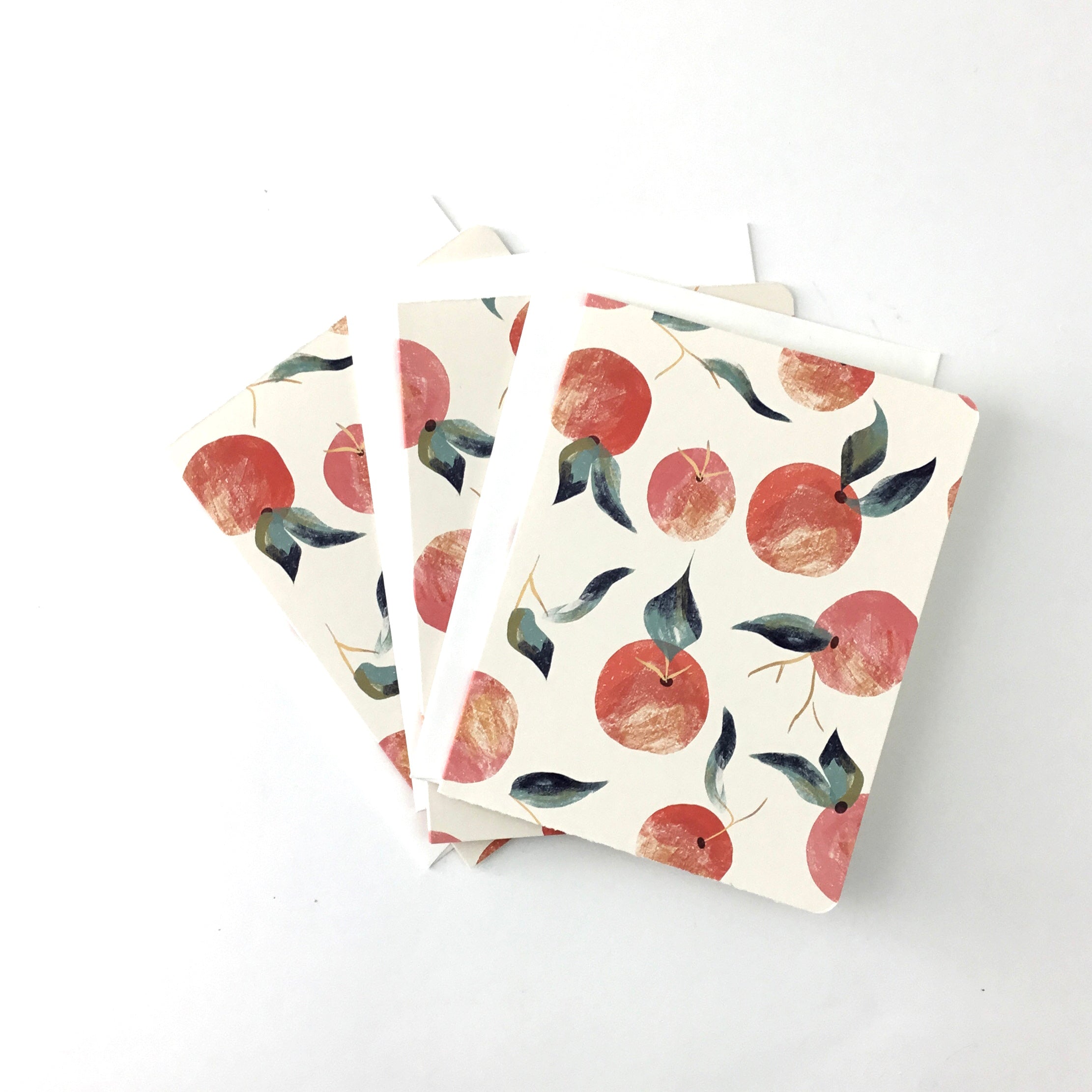 Papercut Peaches, - Notecard, Set of 3
