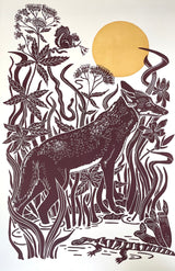 Red Wolf at Alligator River, Limited Edition of 17 Prints