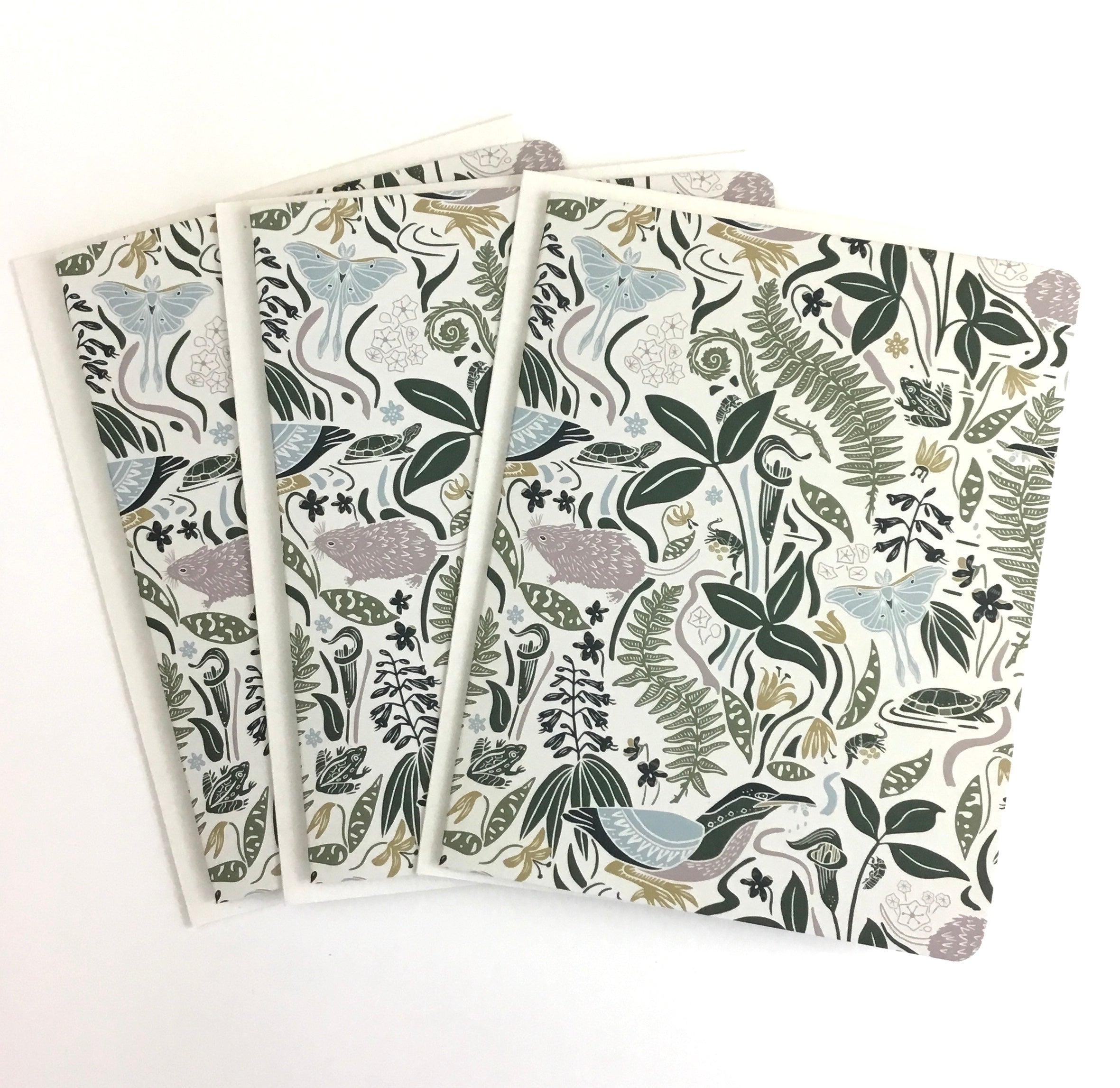 Eno River, Green and Gold - Notecard, Set of 3