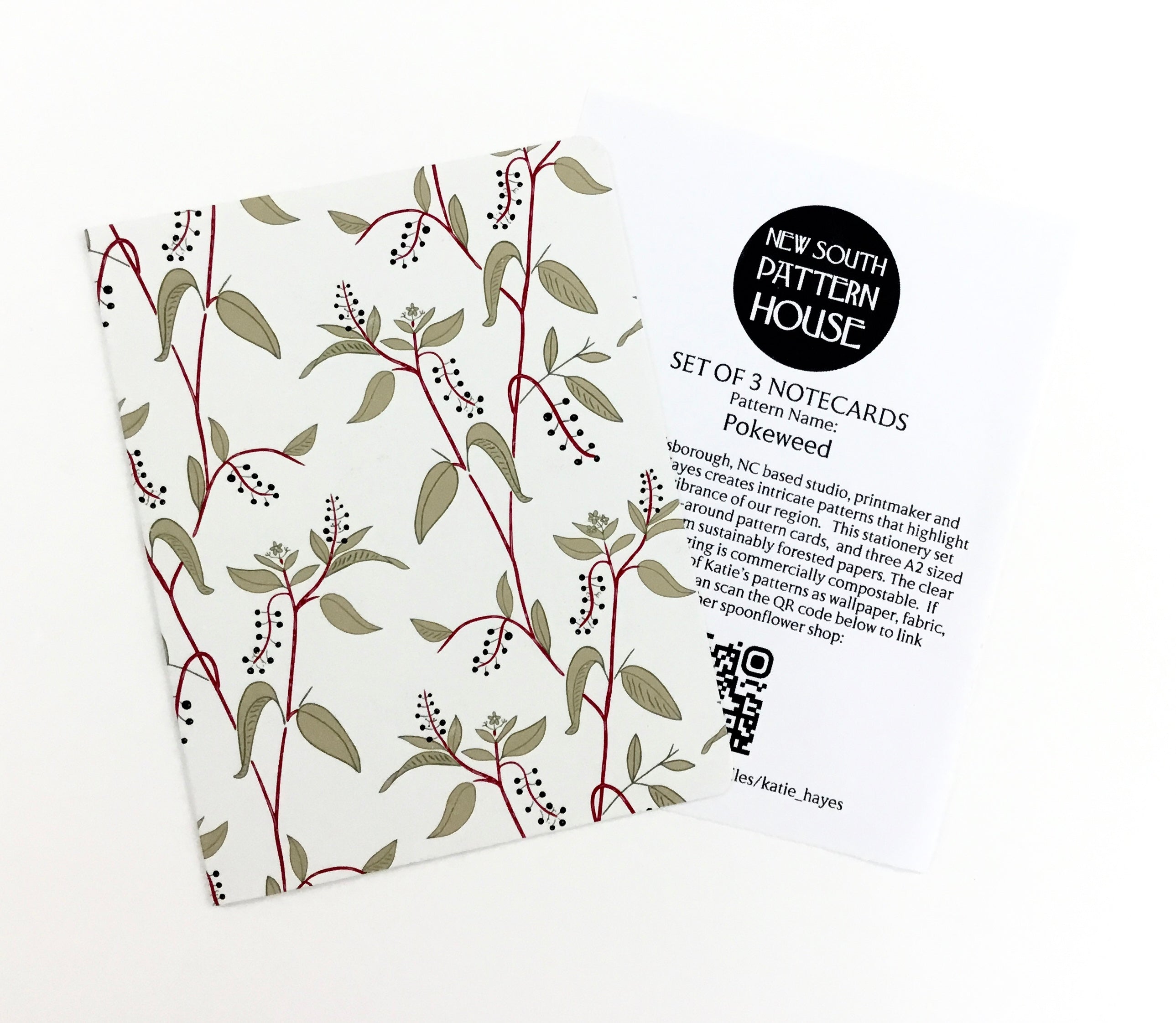 Pokeweed - Notecard, Set of 3