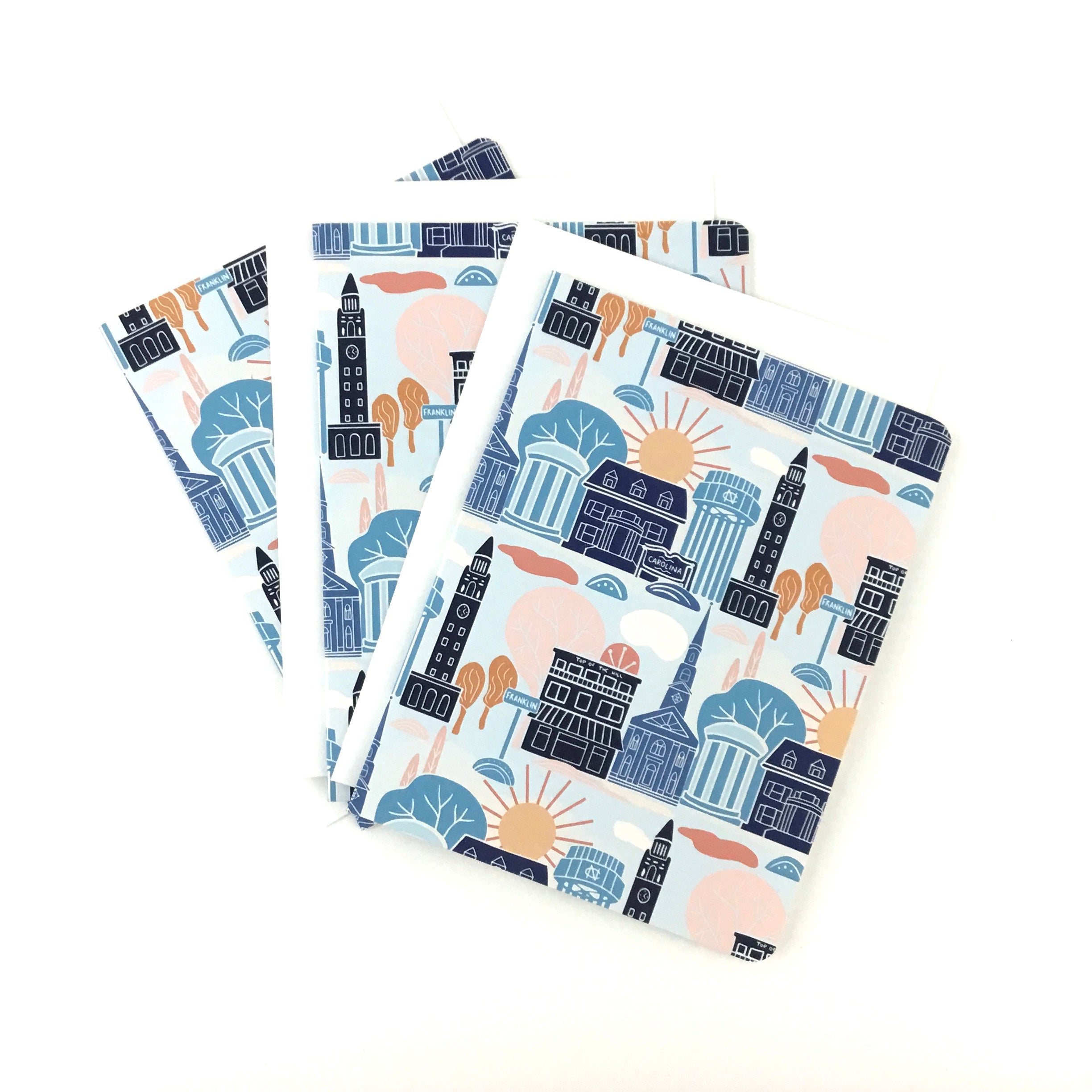 Chapel Hill, NC- Notecard, Set of 3