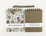 Handmade A2 sized mini journal- Peck and Plume, light