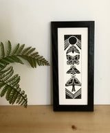 “Moths of the Carolinas” Framed Bookmark Print 2x8 inches