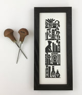 “The Witches Library" Framed Bookmark Print 2x8 inches