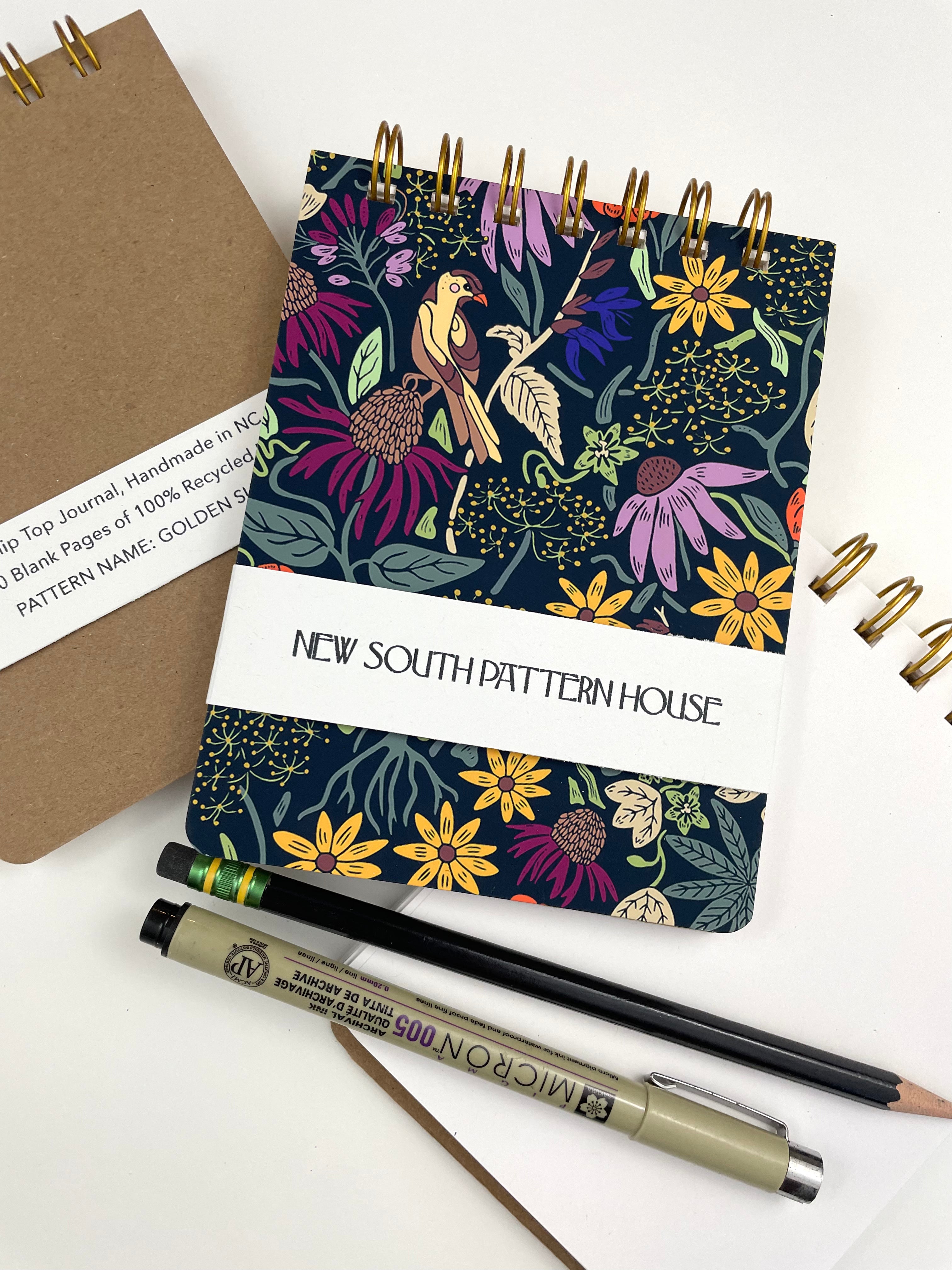 Handmade A2 sized mini journal- Golden Summer