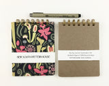 Handmade A2 sized mini journal- Bog Garden, Dark