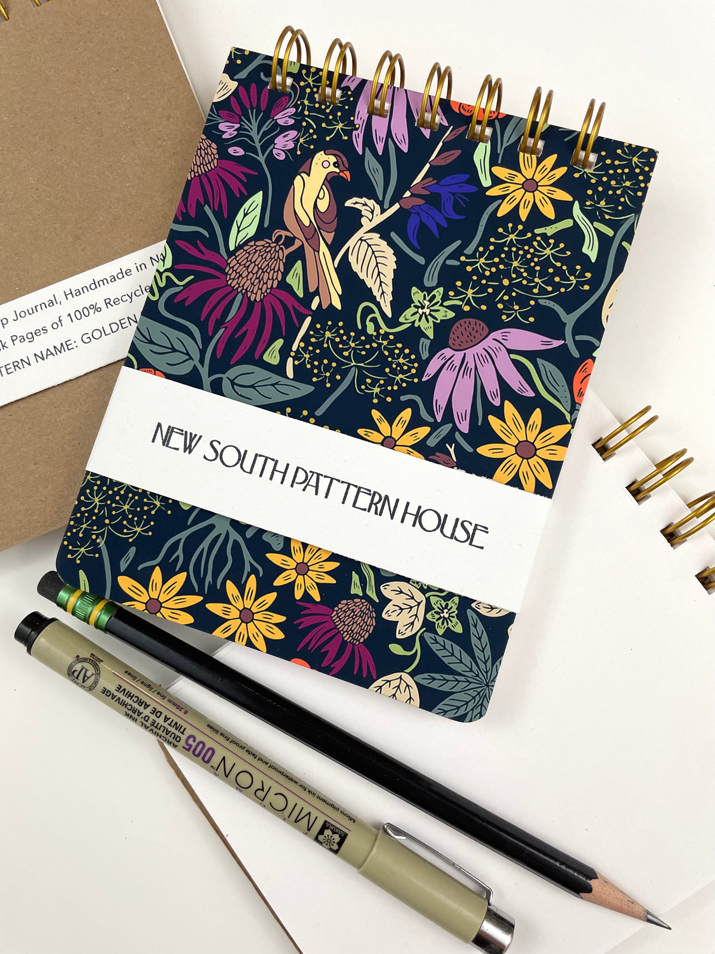 Handmade A2 sized mini journal- Golden Summer
