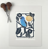 Indigo Bunting, Sunrise Edition- Limited Edition of 45 prints