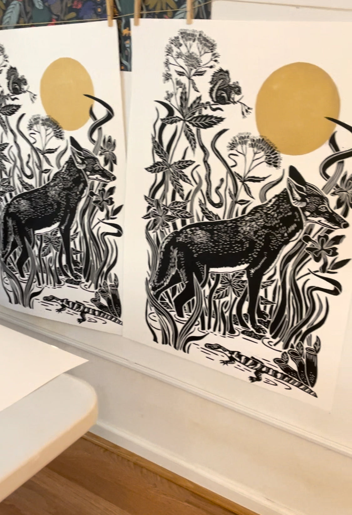 Red Wolf at Alligator River, Limited Edition of 17 Prints