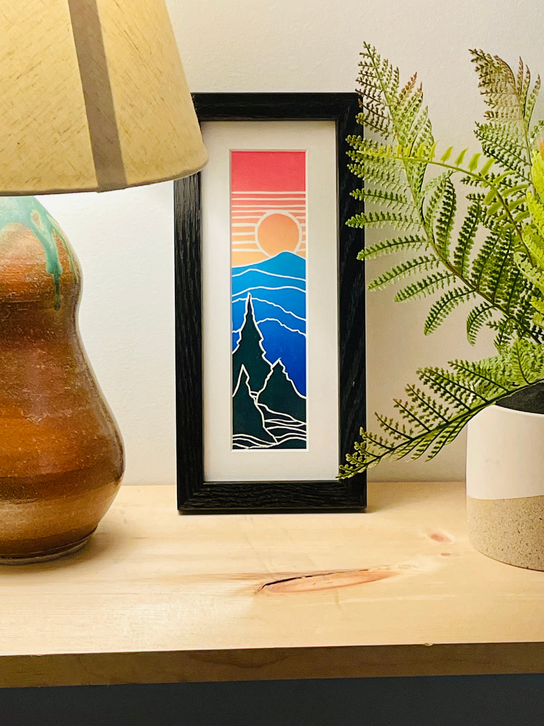 “Great Smoky Mountains” Framed Bookmark Print 2x8 inches