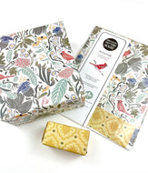 Eco Giftwrap, Peck and Plume,  Set of 3 sheets, 21.5x34 inches each.